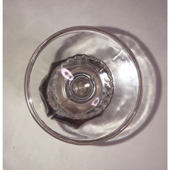 Kings Crown Thumbprint Cranberry Goblet- Used- Vintage-‎ Set Of 1 - Picture 5 of 8